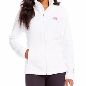 white and pink north face size large
